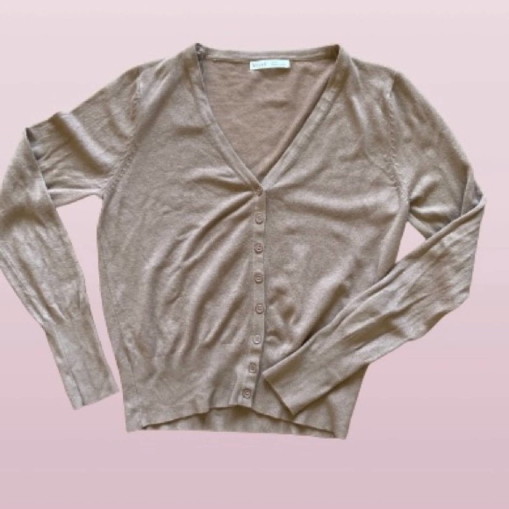 Tan cardigan sweater | like new | medium |  becool | normcore
